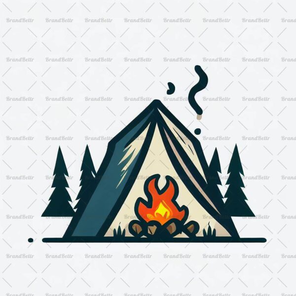 Zelt und Lagerfeuer